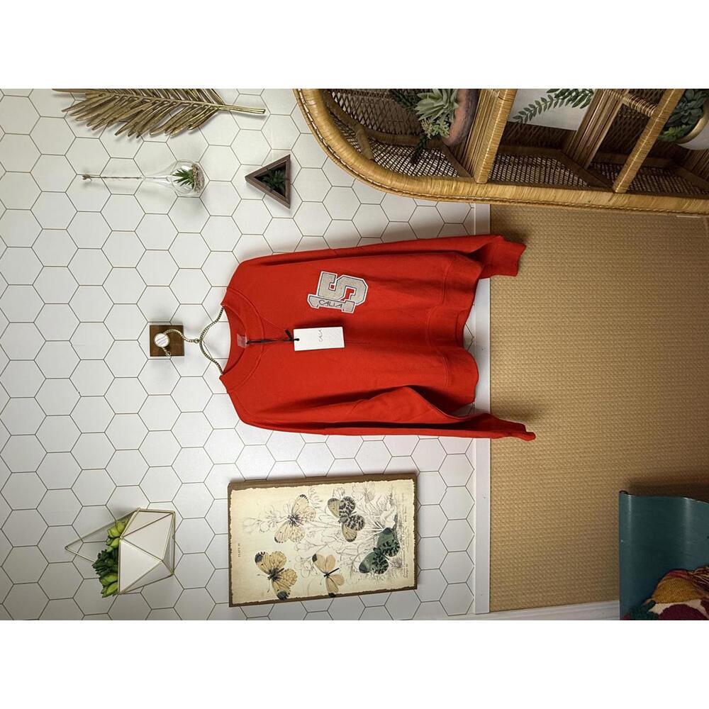 CALIA Red Pique Scuba Logo Crewneck - Size - Large - NWT - Picture 3 of 8